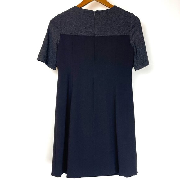 Adrianna Papell 3/4 Sleeve Pocket Colorblock Dress 4 Petite - Picture 2 of 5